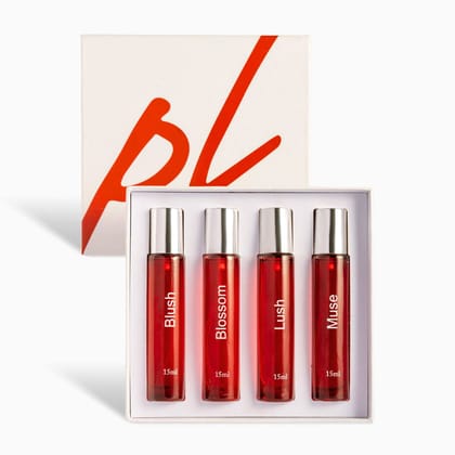 The Glamour Floral Perfume Set of 4 x 15ml