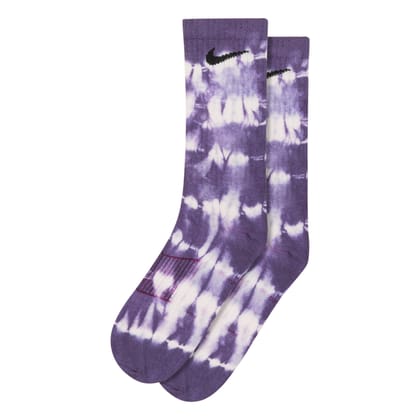 Essential Extras Tie Dye Socks Purple-Ankle / Large