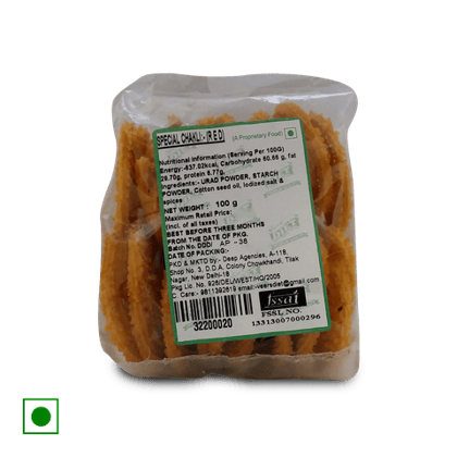 Veer's Diet Foods Special Red Chakli, 100 gm Pouch