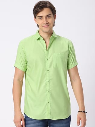 Classic Spread Collar Cotton Casual Shirt