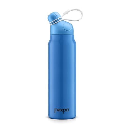 Pexpo 24 Hrs Hot & Cold Stainless Steel Thermosteel Insulated Flask, 725ml, Blue, Piano | Durable | Leak-Proof | Eco-Friendly | Vacuum Insulated Flask | Office | School |Gym | Double Walled