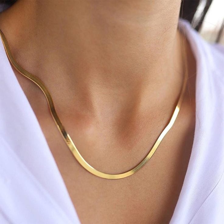 Cai 18k Gold plated snake chain