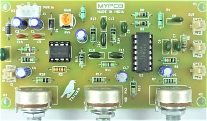 3 Way Active Crossover Filter Board, Low Mid High Frequency Output  - Assembled Board  by MYPCB