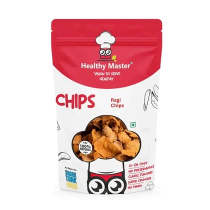 Healthy Master Baked Ragi Chips With All Natural Ingredients High In Fibre, 200 gm Each - Pack of 2