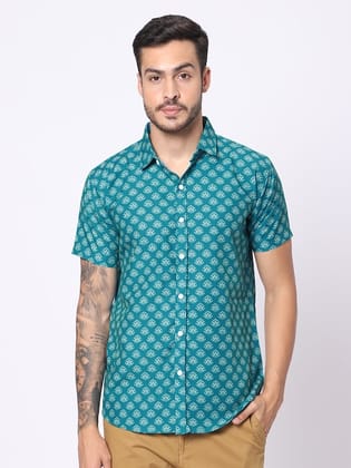 Classic Opaque Ethnic Motifs Printed Casual Shirt