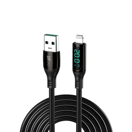 Walta Elite Real+ Pro Advance USB to iPhone 1mtr Charging Cable - Black