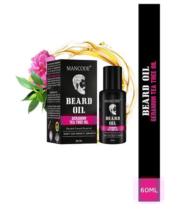 Mancode Geranium Tea Tree Beard Oil 60 ml Pack of 1