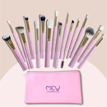 Taarini’s Artistry Arsenal 16 Pcs Professional Makeup Brush Set With Pouch