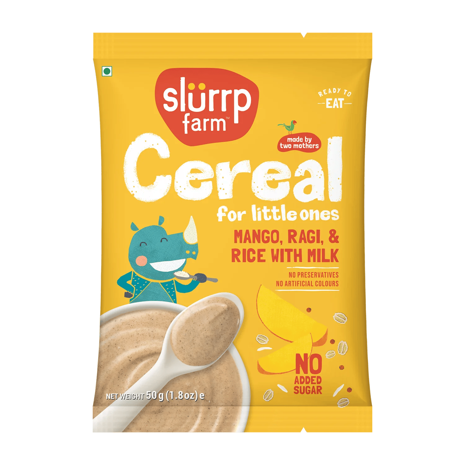 TRIAL PACK - Ragi & Rice Cereal: Mango (No Added Sugar), 50g
