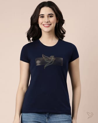 Slim Fit Branded Tee-2XL / Deep Navy