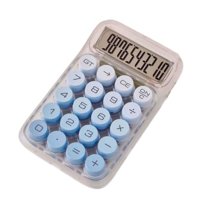Transparent Calculator - With 12-Digit Display-Blue