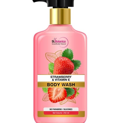 Strawberry & Vitamin E Body Wash / Shower Gel, 250 ml