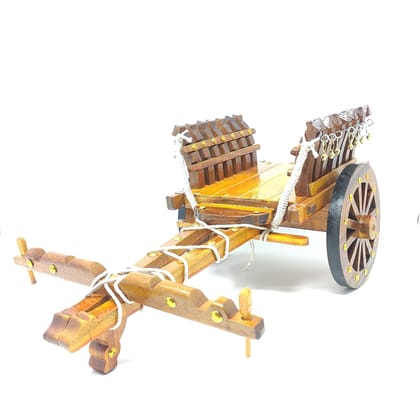 Supremo Aldo Bullock Cart Decor Showpiece | Home Decor | Sagwan/Teak Wood Polished Bullock Cart Without Bull Pair & Couple .A Perfect & Antique Showpiece for DECOR Drawing Room. bullock cart home