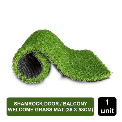 Shamrock Door / Balcony Welcome Grass Mat 38 X 58 Cm - 1 Pc
