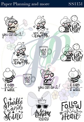 Motivational Sticker Sheet-Glossy