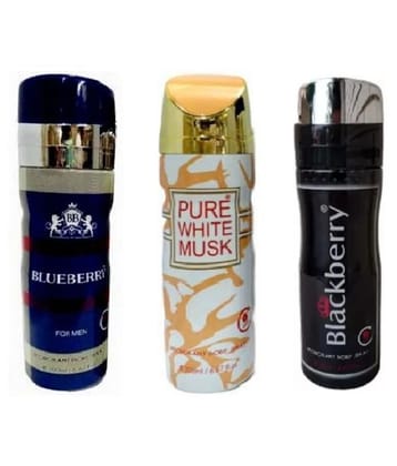 St Louis BLUEBERRY , BLACK BERRY , PURE WHITE MUSK Body Spray - For Men & Women - 500ml