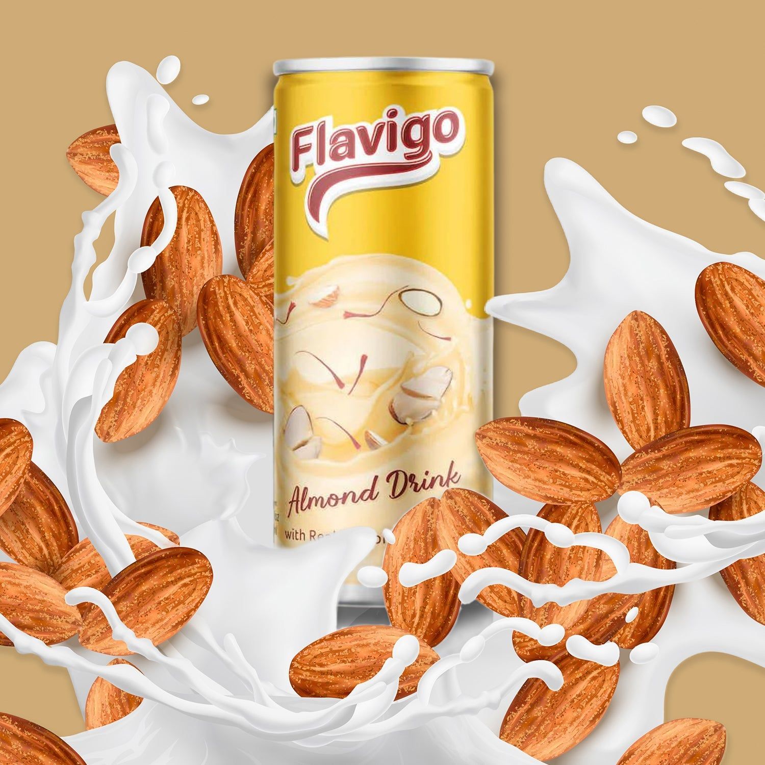 1013 Flavigo Almond Drink Ice Cream Milkshake, Ice cream shakes, 200 ml