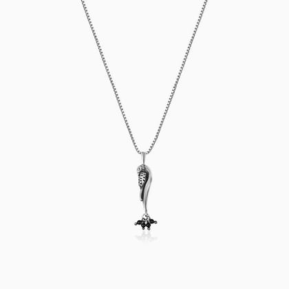 Oxidised Silver Parrot Pendant with Box Chain