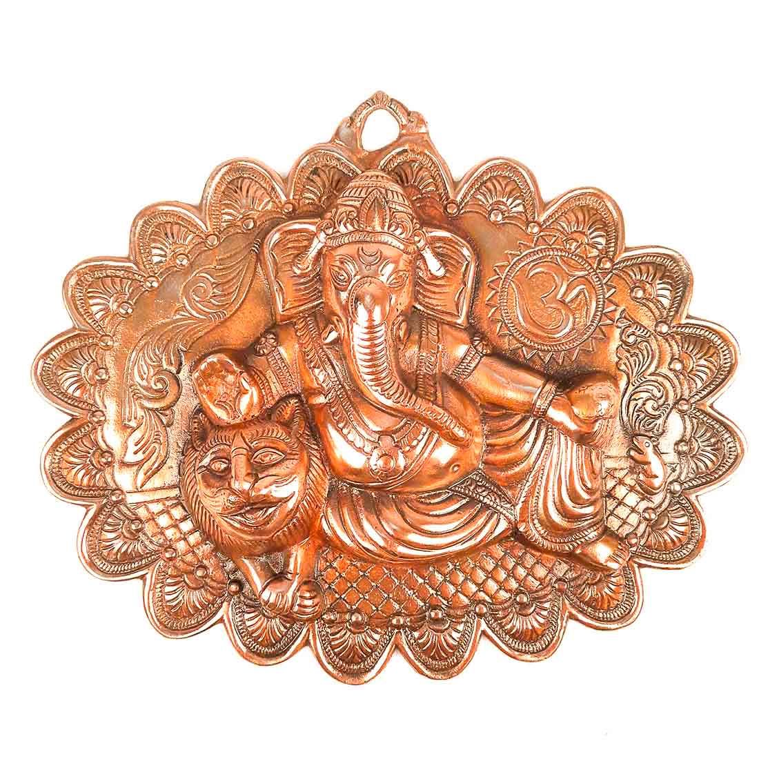 Ganesh Wall Hanging Statue | Ganesha Wall Idol for Puja, Home, Living Room Decor | Religious & Spiritual Wall Art | Diwali & Housewarming Gift - 11 Inch