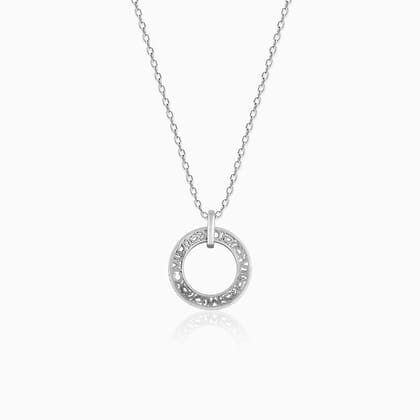 Oxidised Silver Wheel of Time Men's Pendant with Link Chain