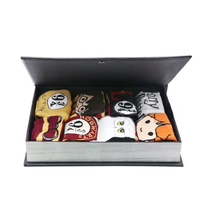 Balenzia x Harry Potter Gift Box for Women - Lowcut Socks(Pack of 8 Pairs/1U)-Stretchable from 19 cm to 30 cm / 8 N
