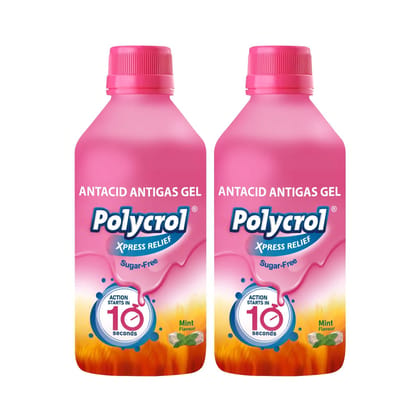 Polycrol Xpress Relief | Mint Flavour-200ml 200 ml Pack of 2