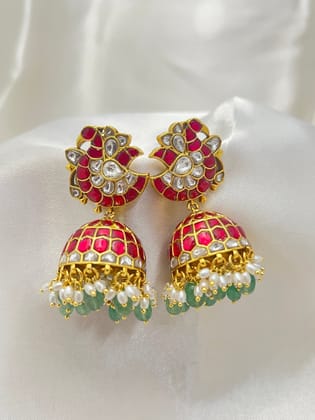 Jadau Jhumka Earrings 1092