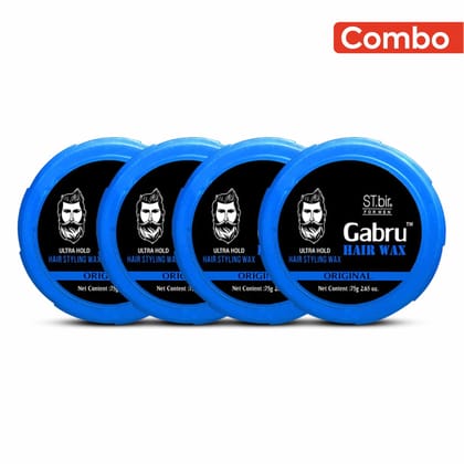 GABRU Hair Styling Wax 75GM (Pack of 4)