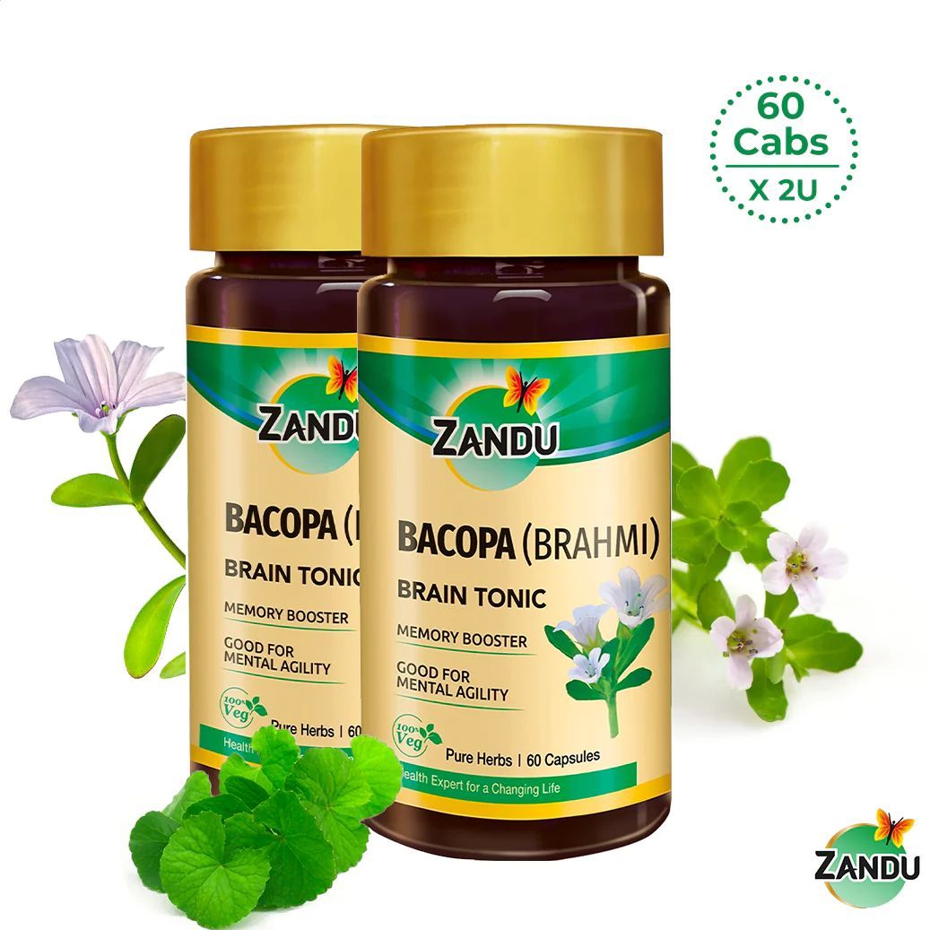 Bacopa (Brahmi) (60 Caps)(Pack of 2)