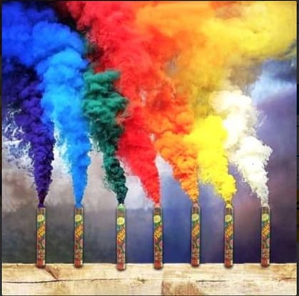 Herbal Multicolor Holi Fog Spray Colour, Set of 5
