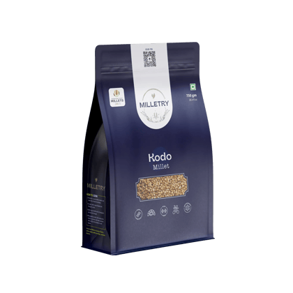 Milletry Kodo Millet Grain, Protein &amp; Fibre Superfood Millets Whole Grains, Helps with Digestion, for Pancake, Dosa, Porridge, Low Glycemic Index, Gluten Free Millets Food(750gm Millets in Fr