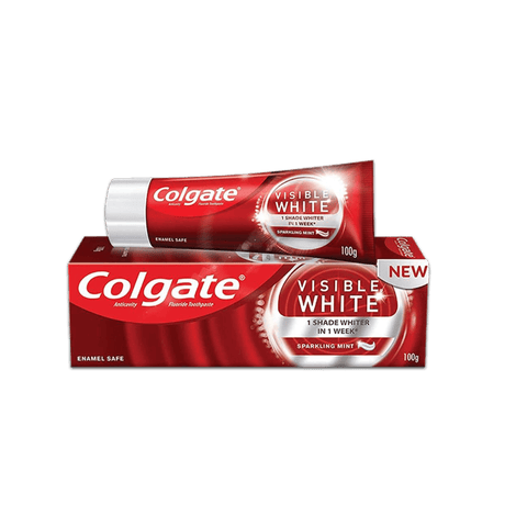 Colgate Visible White Toothpaste - Sparkling Mint, 100 gm Box