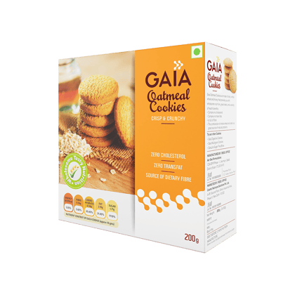Gaia Cookies - Oatmeal, 200 g