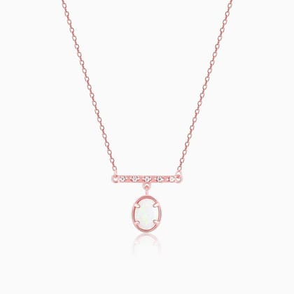 Rose Gold Moonstone Glory Necklace