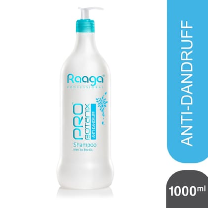 Raaga Professional Pro Botanix Anti Dandruff Shampoo With Tea Tree Oil, 1000 ml | Reduces Itchiness & Flaking | Hydrates & Nourishes Scalp