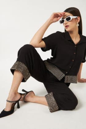 Embellished Black Co-ord Set S