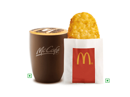 Hash brown with Beverage