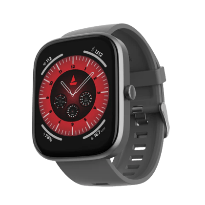 boAt Ultima Chronos | Smartwatch with 1.96" (4.97cm) AMOLED Display, BT Calling, Crest OS+, 100+ Watch Faces Cool Grey