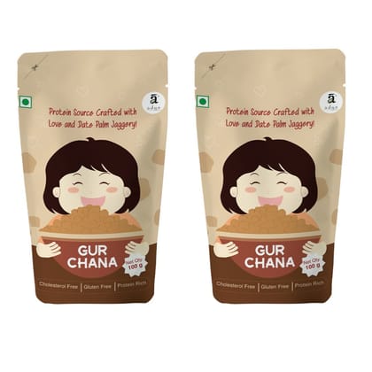 Adya Organics Gur Chana (Pack of 2)- 100 gms x 2