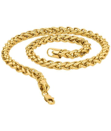 FASHION FRILL - Gold Plated Brass Chain ( Pack of 1 ) - None