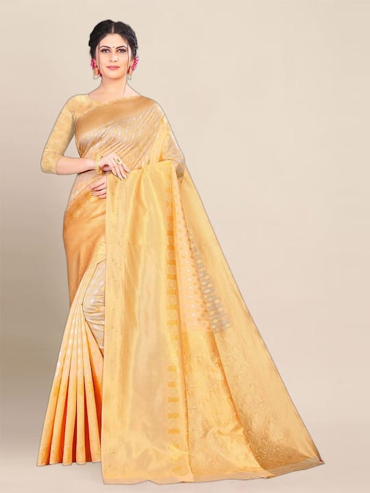 Ethnic Motif Woven Design Zari Banarasi Saree