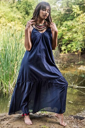 Okhai 'Candid' Hand Embroidered Mirrorwork Dress-XS