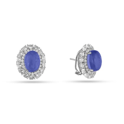 Furayah - Blue Doublet Stud Earrings-Blue