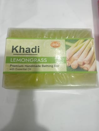 Khadi Lemongrass Premium handmade bathing bar 