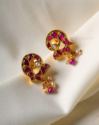 Gold Polish Silver Earrings CHE1671