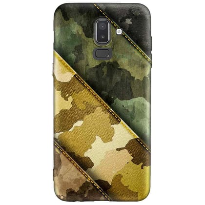 Denim camouflage Samsung J8 Premium Embossed Mobile cover