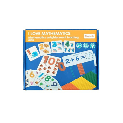 I Love Mathematics Learning Wooden Number with Wipe & clean Cards | Early Educational Activity Kit