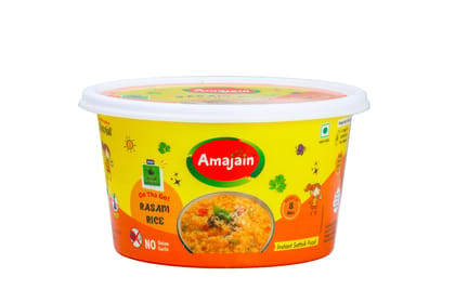 Amajain Instant Sattvik Rasam Rice, Ready-to-Eat, No Added Preservatives, No Added Flavours, Jain-Friendly, 70g (Pack of 12)