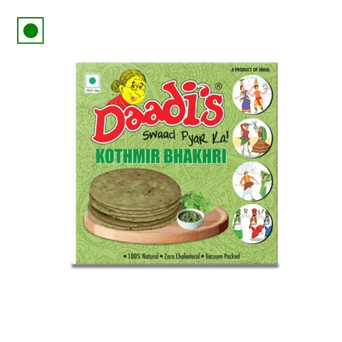 Daadi's Indian Wheat Cracker - Kothmir Bhakhri, 180 gm Box