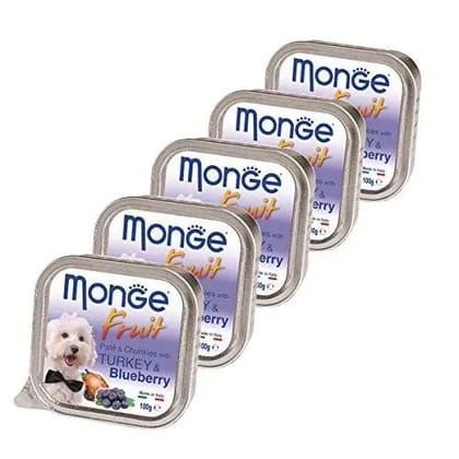 Monge Fruit - Pate and Chunkies with Turkey and Blueberry(Pack of 5)